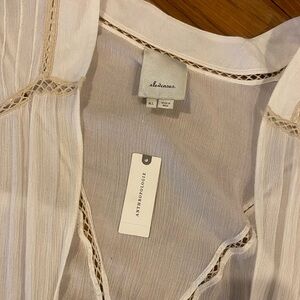 Elevenses by Anthropologie white lace kimono 
Cardigan